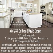 Baking soda helped us clean sunscreen grease marks off our wood cabinets. DÅterra Onguard Paste Cleaner 3 4 Cup Baking Soda 2 Tablespoons On Guard Cleaner Concentrate 1 1 2 Tab Doterra Cleaning Essential Oils Cleaning Kitchen Cups