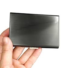 Each product below will have a compare button that, once checked, will add the product as a button to this region. Electronicheart Metal Card Storage Box Business Card Holder For Men Women Pvc Credit Card Case Black Steel Walmart Canada