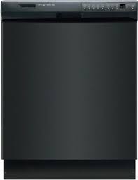 With most modern dishwashers, you don't need to fully rinse the dishes before loading them into the machine. Frigidaire Fdb2410hib Full Console Dishwasher With Spacewise Silverware Basket Ready Select Controls Ultraquiet 3 Delay Start 5 Wash Cycles 3 Options 1 Built In Dishwasher Frigidaire Dishwasher