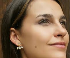 Aqua Chalcedony Ear Jacket Gemstone Handmade Earrings Gift for Her Gold  Vermeil Wedding Wear Earrings 925 Silver Fine Jewelry Ear Jacket