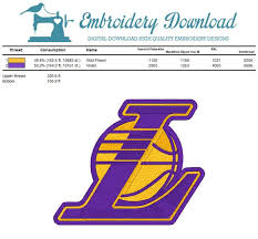 Counted cross stitch pattern, los angeles lakers logo. Los Angeles Lakers Pack Embroidery Design For Download Embroiderydownload