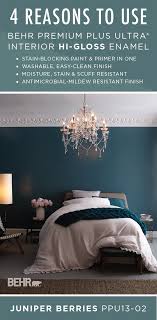 As a result, one coat of color acts as a vapor barrier. Behr Premium Plus Ultra Interior Hi Gloss Enamel Is Excellent For High Use Interior Surfaces Such As Trim Cabinets Furnitu Blue Green Paints Home Room Colors