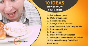 10 Ideas How to WOW Your Clients