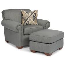 Flexsteel Main Street Traditional Chair With Ottoman Mueller Furniture Chair Ottoman Sets