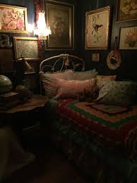 Night Time In A Nanny Mcphee Inspired Girl S Bedroom Lit With A Small Vintage Crystal Chandelier I Want Girls Bedroom Bedroom Lighting Girls Bedroom Lighting