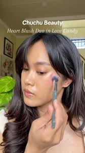 ChuChu Beauty Heart Blush Duo in Love Candy Cheek Swatch