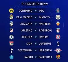 The uefa europa league quarterfinals are set. Champions League Round Of 16 Draw Fixtures And Schedule Footballtalk Org