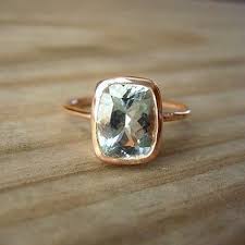 Aquamarine And Rose Gold Sigh Jewelry Gemstones Aquamarine Gemstone