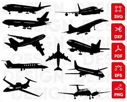 Aircraft Svg Plane Svg Airplane Svg Airplane Clipart Etsy Dragon Silhouette Clip Art Dxf