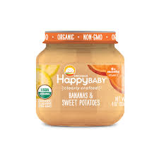 Happy Baby Clearly Crafted Jar Stage 2 Bananas Sweet Potatoes Biolifestyle