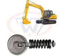Excavator Front Idler for Kobelco Sk150 Sk200 Sk210-8 Sk330-8 Sk500 Sk850,  Excavator Kobelco Sk140srlc Sk150 Sk200 Idler Wheel