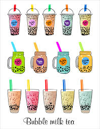 Illustration of cartoon bubble milk tea with tapioca pearls illustration. Bubble Milk Tea Hand Drawn Set 1349632 Vector Art At Vecteezy