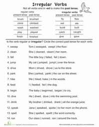 Irregular Verbs Worksheet Irregular Verbs Verb Worksheets Helping Verbs Worksheet