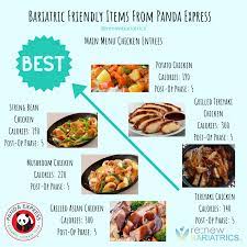 Dÿ Craving Chinese Cuisine Who Isn T Dÿ What Should You Order At Panda Express After Undergo Bariatric Eating Bariatric Recipes Chicken Nutrition Facts