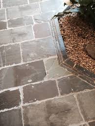 Repurposed Slate Roof Tiles As Tile Floor Slate Roof Slate Roof Tiles Slate Patio