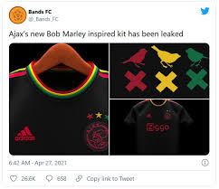 The logos on the front of the new ajax third shirt are plain red, matching the inner neck lining. Dutch Giants Afc Ajax Will Introduce Marley Inspired Kit