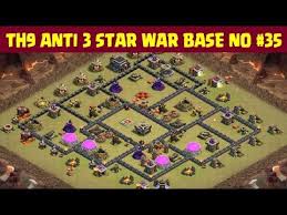 Which is the best th9 base in town hall 9? Clash Of Clans Town Hall 9 Anti 3 Star War Base Layout 35 Clash Of Clans Star Wars Clan