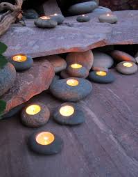 Tealight Rock Candle Holders Set Of 3 In 2020 Rock Candle Holder Rock Candle Stone Candles
