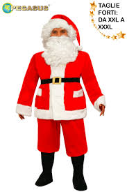Solo maniche lunghe, può essere personalizzato con il nome del bambino o altro testo! Costume Da Babbo Natale Professionale Adulto Taglie Forti
