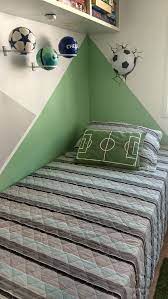 35 Coolest Soccer Themed Bedroom Ideas For Boys House Design And Decor Boys Bedroom Wallpaper Soccer Themed Bedroom Boys Bedroom Decor