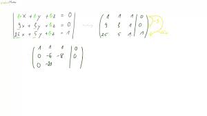 Über den rang dieser matrix lässt sich nur die aussage treffen, dass er kleiner als $3$ ist. 06 Lineare Gleichungssysteme In Matrix Schreibweise Youtube