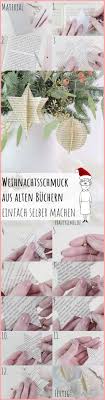 Was kann ich daraus basteln? Weihnachtsbaumschmuck Selber Machen Aus Alten Buchern Frau Friemel