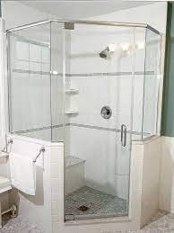 Corner Shower Half Walls No Frame Corner Shower Bathroom Shower Stalls Bathroom Remodel Shower