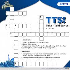 Maybe you would like to learn more about one of these? Ito Ito On Twitter Dear Officialrcti Jawaban Tts Tebarkebaikanramadan Mendatar 2 Wajib 4 Ganjil 6 Dahsyatnya 2020 7 Teddy Syach Menurun 1 Salwa 3 Makmur 5 Ngabuburit Ikutan Yuk Nazar Vcc Marjun29 Mancah Nindyaituchilla Yadhoot