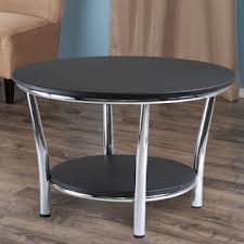 Relevance lowest price highest showing 1073 metal coffee table legs. Winsome Wood Maya Round Coffee Table Black Top Metal Legs