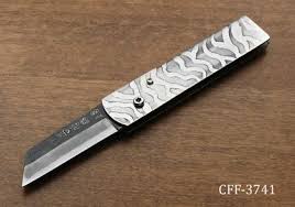 Shosui Takeda Cff 3741 Bichu No Kami As 2 Blade Of Aogami Super Steel 3 1 2 Closed Length Etched Stainless St Knife Knife Making Forge Knife Making