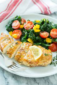 Pan Seared Chicken Breast With Spinach Dinner At The Zoo