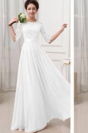 Lace Chiffon Patchwork High Waist Half Sleeves Long Party Dress Wedding Dresses Wedding Attire Wedding Gowns