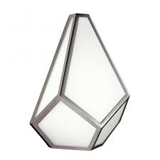 Die beleuchtung ist ein sehr wichtiger bestandteil der inneneinrichtung ihres hauses und ein wesentlicher bestandteil des erscheinungsbilds. Modern Geometric Wall Light With Nickel Frame Opal Glass Panels
