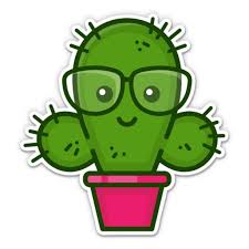 Gograph has the graphic or image that you need for as little as 5 dollars. Cute Nerdy Cactus 3 Vinyl Sticker For Car Laptop I Pad Phone Helmet Hard Hat Waterproof Decal Walmart Com Walmart Com