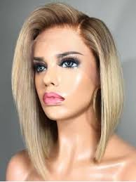 Ombre Blonde Short Bob Human Hair Wig Edw2999 In 2020 Human Hair Wigs Blonde Short Human Hair Wigs Real Hair Wigs
