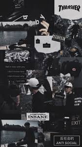 36 ideas kim taehyung aesthetic wallpaper black. Collage Black Aesthetic Jimin Bts Wallpaper Gelap Latar Belakang Wallpaper Wallpaper Estetika