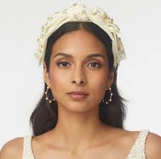 Lele Sadoughi IVORY EMBELLISHED SHIRLEY HEADBAND NWOT