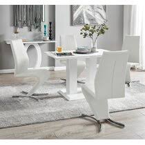 European furniture bellagio 11pc dining table set in antique silver/natural. White Dining Table Sets You Ll Love Wayfair Co Uk