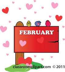Calendar February Month Sign With Hearts February Hearts February Month Month Signs