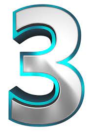 Metallic And Blue Number Three Png Clipart Image Clip Art Clipart Images Free Clip Art