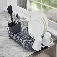 Also, it allows better airflow and excess water drainage, ultimately speeding up the drying time. Kitchenaid Low Profile Powder Coated Dish Drying Rack In Charcoal Gray Walmart Com Walmart Com