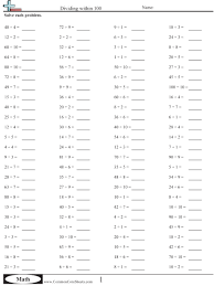 Practice dividing by tens and hundreds is also emphasized. Division Worksheets Free Distance Learning Worksheets And More Commoncoresheets