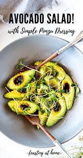 Simple Avocado Salad With Ponzu Dressing Feasting At Home Recipe Avocado Avocado Salad Avocado Recipes