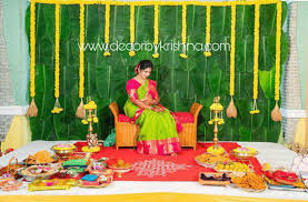 Seemantham Decor Decorbykrishna Indian Baby Shower Decorations Indian Baby Showers Leaf Decor Wedding