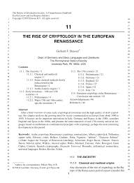 Introduction to networking (v6.0) on friday, june 9, 2017. Pdf The Rise Of Cryptology In The European Renaissance