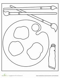 Paint Palette Coloring Page Art Lessons Middle School Kindergarten Art Projects Kindergarten Art