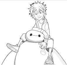 How To Draw Hiro Hamada And Baymax From Big Hero 6 In Easy Steps Tutorial How To Draw Step By Step Drawing Tutorials Big Hero 6 Boy Art Drawings