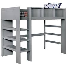 Furniture Of America Nyle Transitional Solid Wood Twin Loft Bed In Gray Twin Size Loft Bed Loft Bed Plans Bed Shelves