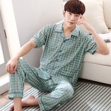 Pack 3 camisetas de algodon 100% chileno. Camiseta De Algodon Para Hombre Conjunto De Pijama 4xl Ropa De Dormir Sexi Para Hombre Cuello Vuelto Camisetas Pantalones De Marca De Manga Corta Chandal Casual A Cuadros Pajama Sets Mens Sexy Pajamas