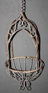 Back catalogue planters and hanging baskets tricycles trellis, topiaries and fences. Rustic Hanging Planter Basket Antique Victorian Style Garden Plant Hanger Ebay